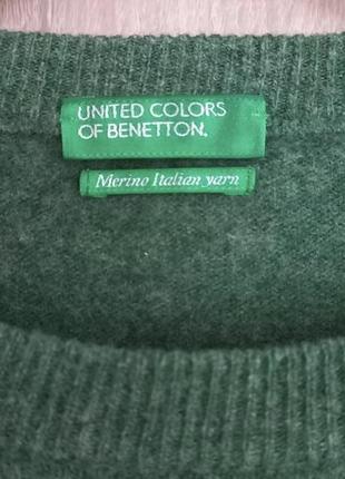 Зеленый мужской свитер united colors of bennetton5 фото