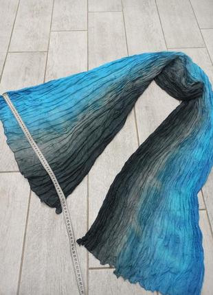 Жатий тіньовий шифоновий шарф2 фото