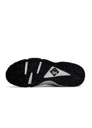 Мужские кроссовки nike air huarache runner black white6 фото