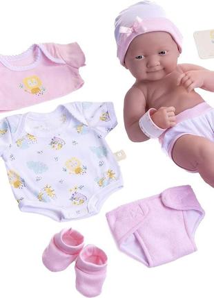 Ігровий набір layette baby doll з 8 предметів jc toys. berenguer, реборн код/артикул 75 330