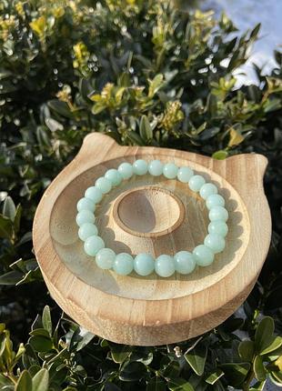 Натуральный камень, халцелон, мятный цвет амазонит