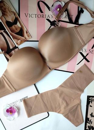 Victoria's secret bombshell multi way add-2-cups push up strapless bra s m 34b 70c 75b 70c комплект білизни супер пушап