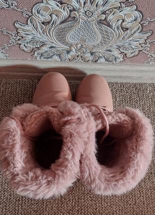 Женские ботинки нежно розового цвета2 фото
