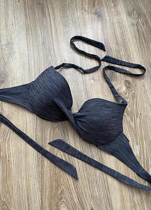 Серый бюстик.верх от купальника h&m 80с