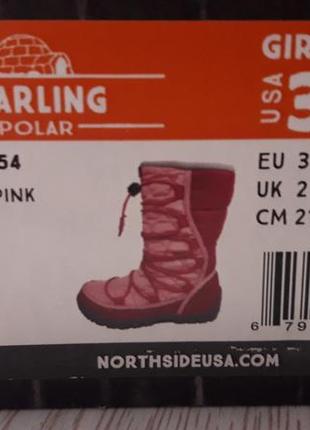 Зимові термо чоботи, черевики northside girls' starling snow boot, розмір 343 фото