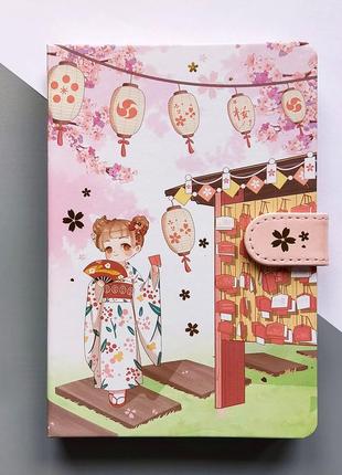 Блокнот с комбинированной разметкой в японском стиле "весеннее цветение"1 фото