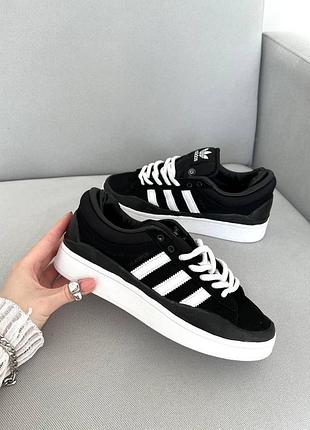 Замшеві кросівки adidas campus x bad bunny