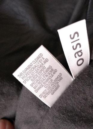 Курточка брендовий oasis шкіряна чорна,м4 фото