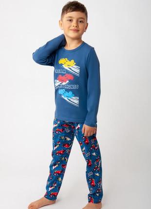 Легкая пижама для мальчика, хлопковая пижама с акулой, хлопковая пижама с машинками, легкая пижама хлопковая, детская пижама для мальчика5 фото
