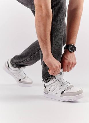 📊чоловічі кросівки adidas originals drop step white gray3 фото