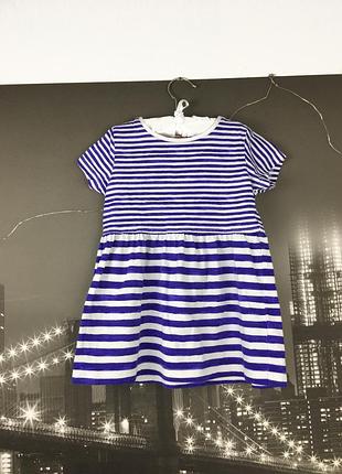 Полосатое платье на 2-3 года