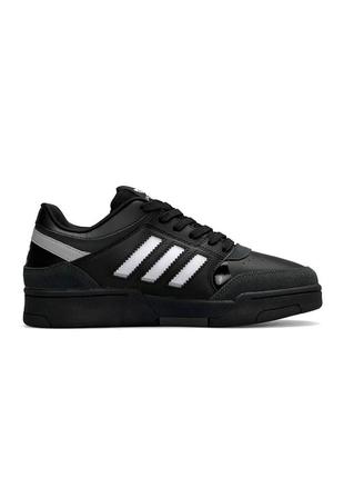 📊чоловічі кросівки adidas originals drop step all black white8 фото