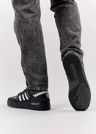 📊чоловічі кросівки adidas originals drop step all black white5 фото