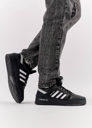 📊чоловічі кросівки adidas originals drop step all black white4 фото