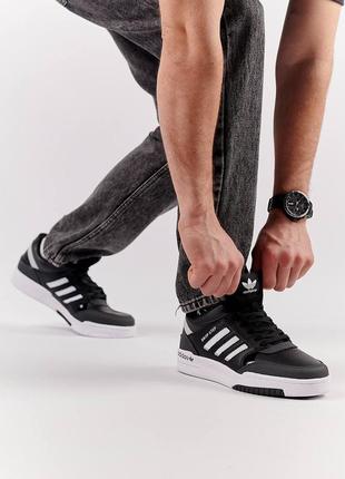 📊чоловічі кросівки adidas originals drop step black gray white3 фото