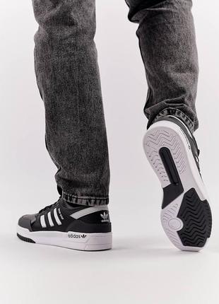 📊чоловічі кросівки adidas originals drop step black gray white6 фото