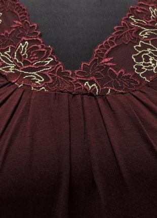 Ночная рубашка "roses-f" бордовая. размер 44.2 фото