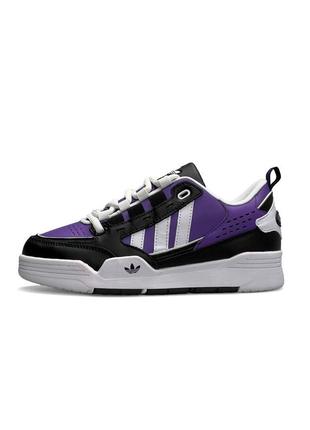🫰жіночі кросівки adidas originals adi2000 black white purple1 фото