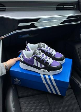 🫰жіночі кросівки adidas originals adi2000 black white purple3 фото