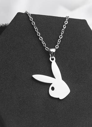 Мужской кулон на шею из нержавеющей стали "playboy"