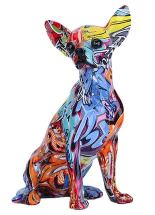 Статуетка чихуахуа resteq аквадрук. фігурка для інтер'єру chihuahua 15*13*26 см