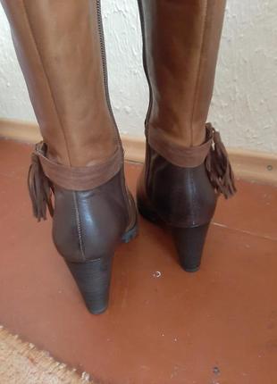 Демісезонні чоботи tamaris на підборах, натуральна шкіра і замша6 фото