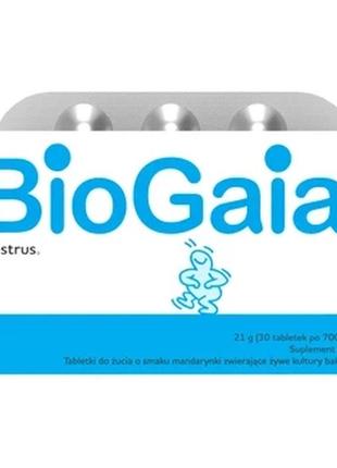 Biogaia gastrus, бад, ароматизатор мандарина, 30 жувальних таблеток/  ewopharm, полльша