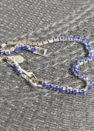 Серебряный гарнитур с сапфирами