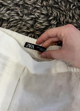 Штаны клеш брюки джинсы лен zara натуральные мега легкие трендовые в топе хит сезон2 фото