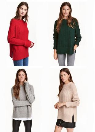 H&m свитер вязки в косы 2