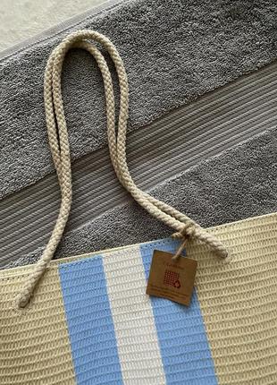 Сумка шопер плетена солом’яна clarins3 фото