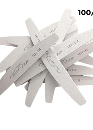 Пилка абразивностью 100-150 грит полумесяц  набор пилок для ногтей (25шт/уп.), пилка для ногтей 100/150 grit