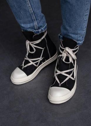 Кроссовки мужские, женские rick owens denim4 фото