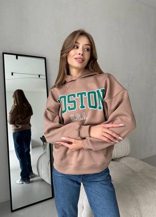 Тепленькое худи оверсайз с капюшоном5 фото