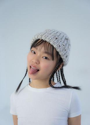 Шапка зимняя вязаная