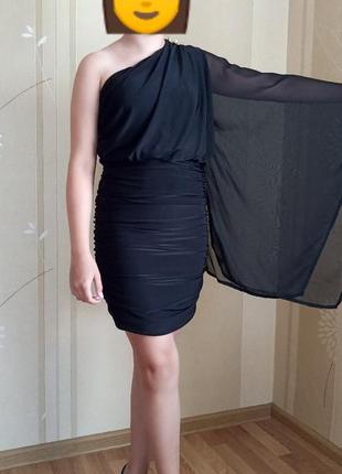 Черное маленькое вечернее коктейльное платье7 фото