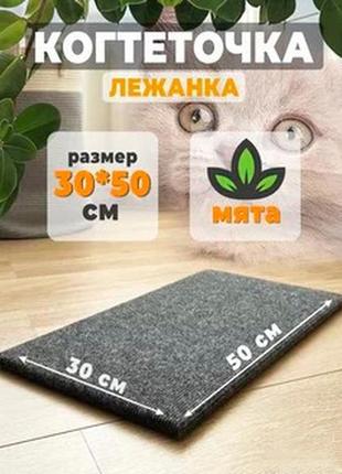 Когтеточка лежанка напольная из ковролина для кошки 50*30см,для кошек; для котов; для котят6 фото