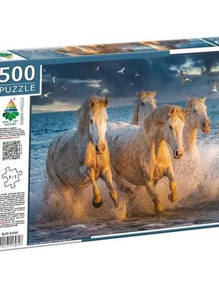 Пазли 500 " білі коні"1 фото