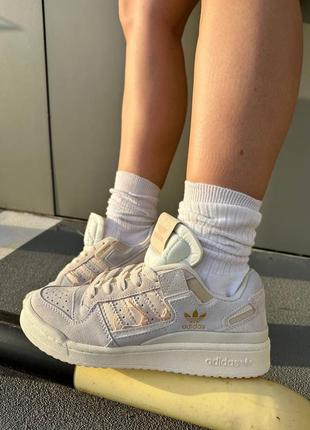 Кроссовки adidas tee forum 84 low off white beige