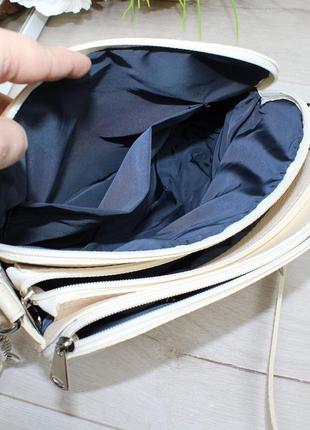 Женская стильная и качественная сумка из искусственной кожи люкс качества св.беж5 фото