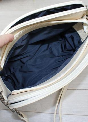 Женская стильная и качественная сумка из искусственной кожи люкс качества св.беж4 фото