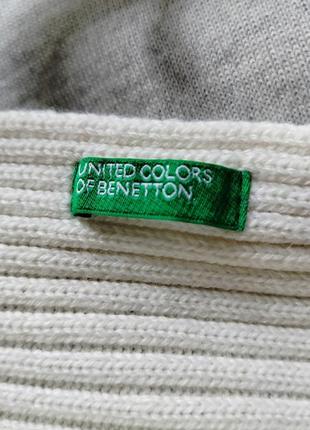 Белый шерстяной джемпер от united colors of benetton5 фото