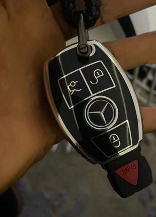 Чехол для ключа mercedes benz рибка чохол силіконовий для ключа рибка мерседес на 3 кнопки3 фото