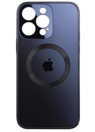 Чехол fiji magsafe для apple iphone 12 pro max противоударный бампер с защитой блока камер темно-синий