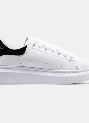 Жіночі кросівки alexander mcqueen white black білого з чорним кольорів3 фото