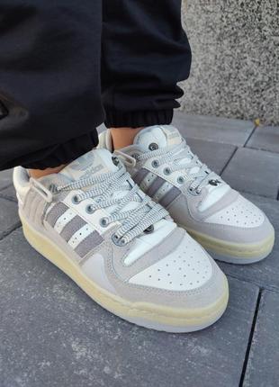 Adidas forum x bad bunny grey white