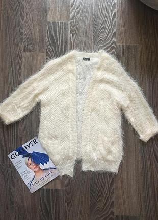 Молочный кардиган f&f. стильный кардиган травка.
