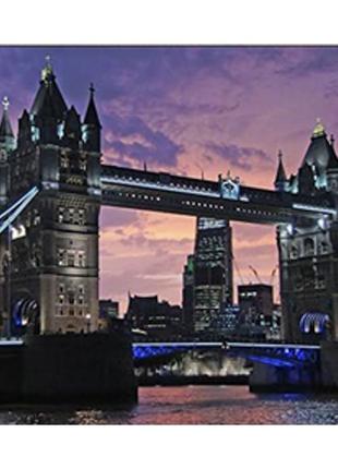 Алмазна мозаїка на підрамнику вечірній тауерський міст 30х40 см (heg86035)