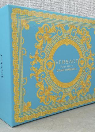 Versace dylan turquoise pour femme подарочный набор для женщин (оригинал)2 фото