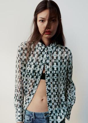 Металлизированная рубашка женская zara new